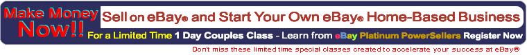 Click here to learn more about the limited time special Starting Your eBay Home Business.